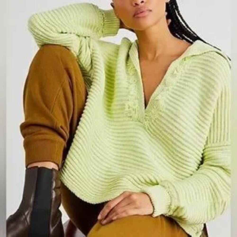 Women's‎ Lime Green Sweater Free People size L